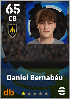 Daniel Bernabéu — CB, OVR 65, MAX 65