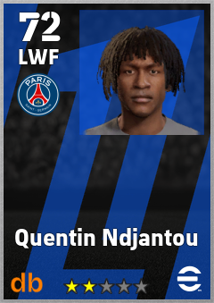 Quentin Ndjantou — LWF, OVR 72, MAX 72