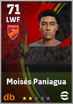 Moisés Paniagua — LWF, OVR 71, MAX 71