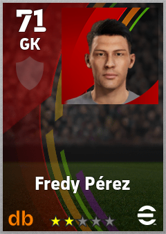 Fredy Pérez — GK, OVR 71, MAX 71