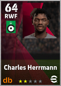 Charles Herrmann — RWF, OVR 64, MAX 64