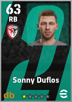 Sonny Duflos — RB, OVR 63, MAX 63