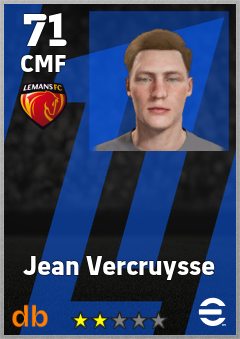 Jean Vercruysse — CMF, OVR 71, MAX 71