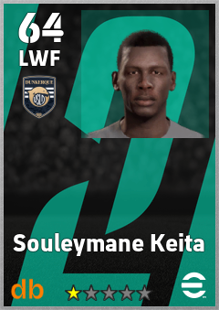 Souleymane Keita — LWF, OVR 64, MAX 64