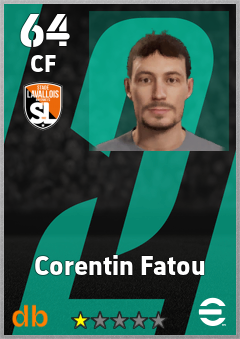 Corentin Fatou — CF, OVR 64, MAX 64