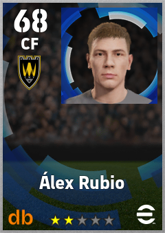 Álex Rubio — CF, OVR 68, MAX 68