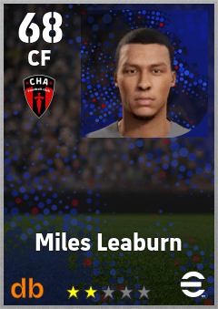 Miles Leaburn — CF, OVR 68, MAX 68
