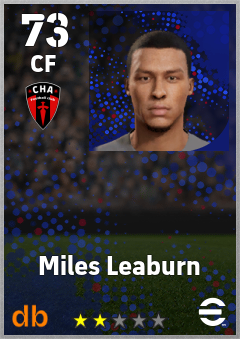Miles Leaburn — CF, OVR 73, MAX 73
