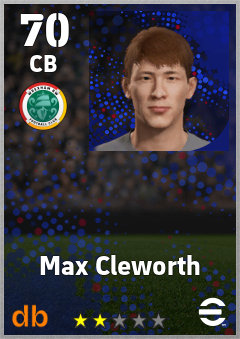 Max Cleworth — CB, OVR 70, MAX 70