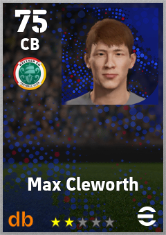 Max Cleworth — CB, OVR 75, MAX 75