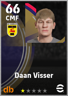 Daan Visser — CMF, OVR 66, MAX 66