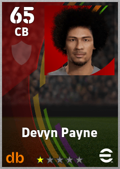 Devyn Payne — CB, OVR 65, MAX 65
