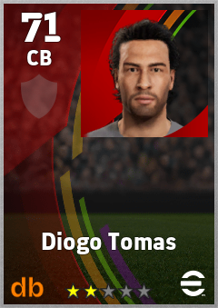Diogo Tomas — CB, OVR 71, MAX 71