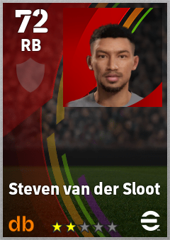 Steven van der Sloot — RB, OVR 72, MAX 72
