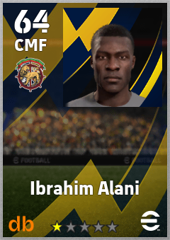 Ibrahim Alani — CMF, OVR 64, MAX 64