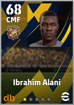 Ibrahim Alani — CMF, OVR 68, MAX 68