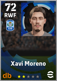 Xavi Moreno — RWF, OVR 72, MAX 72