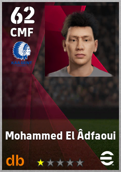 Mohammed El Âdfaoui — CMF, OVR 62, MAX 62