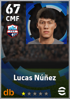 Lucas Núñez — CMF, OVR 67, MAX 67