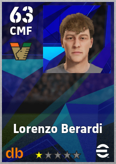 Lorenzo Berardi — CMF, OVR 63, MAX 63