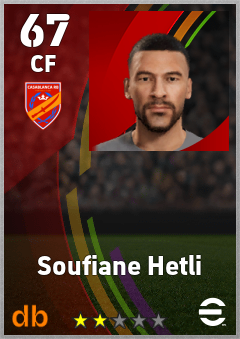 Soufiane Hetli — CF, OVR 67, MAX 67