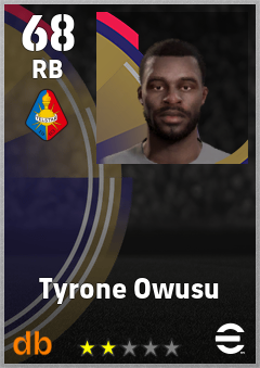 Tyrone Owusu — RB, OVR 68, MAX 68