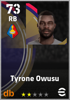 Tyrone Owusu — RB, OVR 73, MAX 73