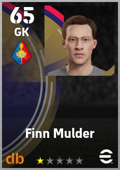Finn Mulder — GK, OVR 65, MAX 65