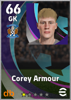 Corey Armour — GK, OVR 66, MAX 66