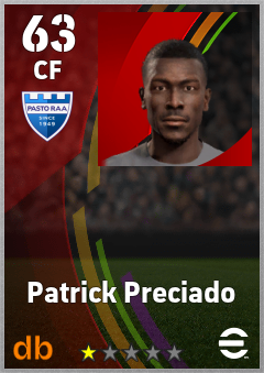 Patrick Preciado — CF, OVR 63, MAX 63
