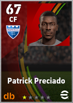 Patrick Preciado — CF, OVR 67, MAX 67