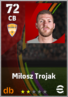 Miłosz Trojak — CB, OVR 72, MAX 72