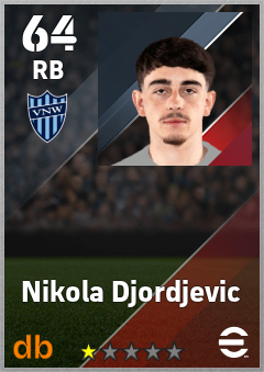 Nikola Djordjevic — RB, OVR 64, MAX 64