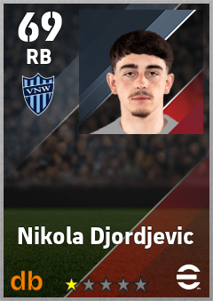 Nikola Djordjevic — RB, OVR 69, MAX 69