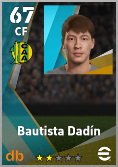 Bautista Dadín — CF, OVR 67, MAX 67