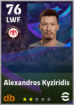 Alexandros Kyziridis — LWF, OVR 76, MAX 76