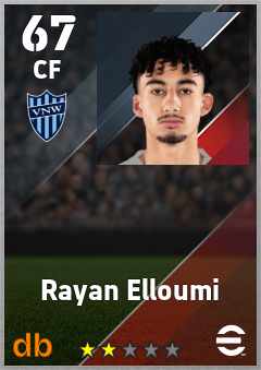 Rayan Elloumi — CF, OVR 67, MAX 67
