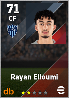 Rayan Elloumi — CF, OVR 71, MAX 71