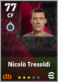 Nicolò Tresoldi — CF, OVR 77, MAX 77