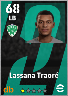 Lassana Traoré — LB, OVR 68, MAX 68