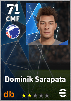 Dominik Sarapata — CMF, OVR 71, MAX 71