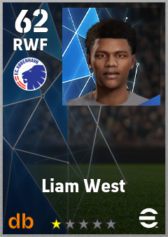 Liam West — RWF, OVR 62, MAX 62