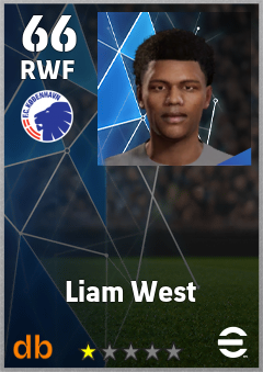 Liam West — RWF, OVR 66, MAX 66