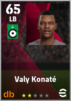 Valy Konaté — LB, OVR 65, MAX 65