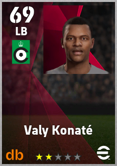 Valy Konaté — LB, OVR 69, MAX 69