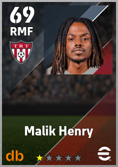 Malik Henry — RMF, OVR 69, MAX 69