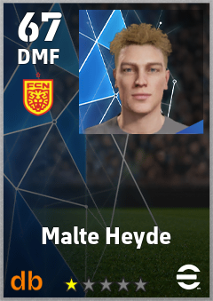 Malte Heyde — DMF, OVR 67, MAX 67