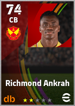 Richmond Ankrah — CB, OVR 74, MAX 74