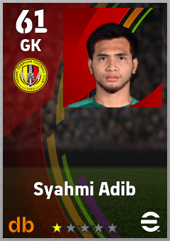 Syahmi Adib — GK, OVR 61, MAX 61