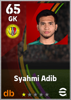 Syahmi Adib — GK, OVR 65, MAX 65